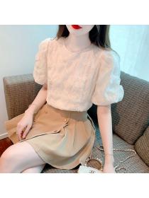 Korean style Short sleeve Embroidery Shirt 