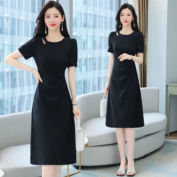Korean style Summer fashion Short sleeve Slim dress