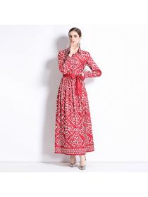 Summer Fashion Embroidery Printed Dress 