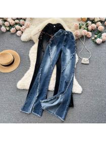 Vintage style Irregular Flare Jeans