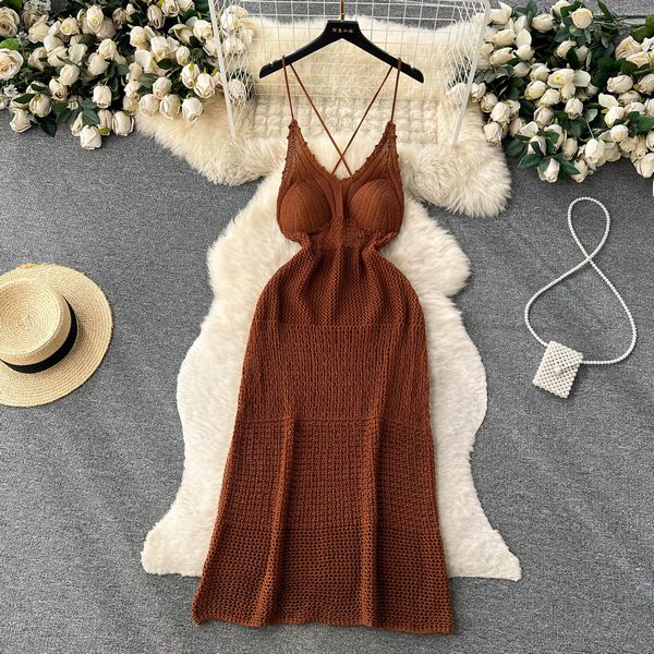 Summer Fashion Slim Knitted Beach dress