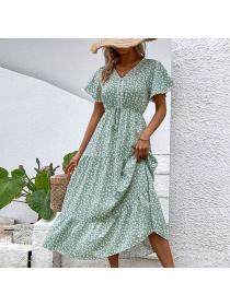 European style Summer Fashion Floral dress 