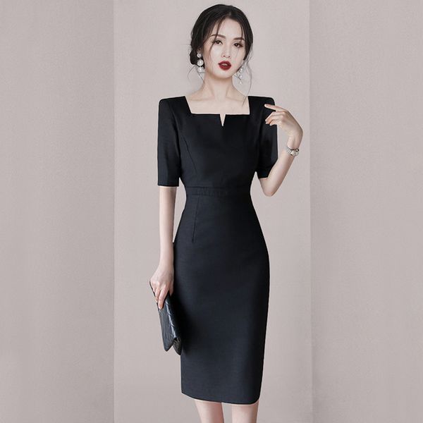 Korean style Elegant Fashion Black dress
