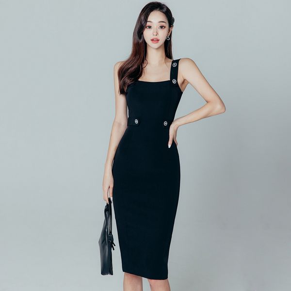 Korean style Summer Elegant Slim Hip-full dress