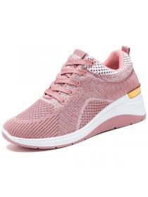 Fashion inner height increase women's thick sole breathable casual shoes
