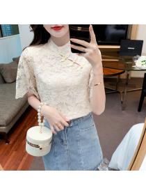Summer Chinese style Lace Shirt 