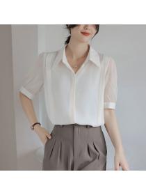 Korean style Summer fashion OL Fashion blouse 
