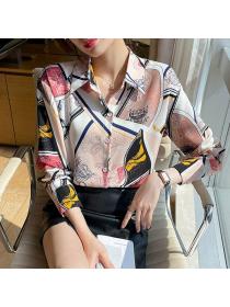 Korean style Elegant Fashion Long sleeve Blouse 