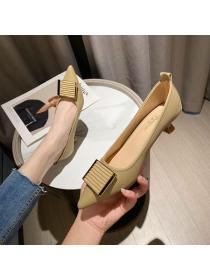 Korean style Summer Fashion genuine leather Pointed shoes 