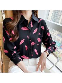 Korean style Retro fashion Chiffon blouse 