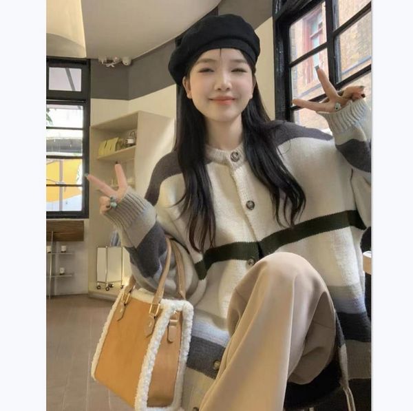 Korean style Chic Winter warm Knitting Cardigans