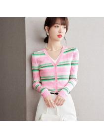 Korean style Autumn fashion Slim Knitting Cardigans