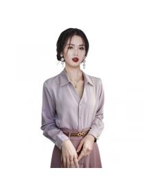 Korean style Autumn fashion V collar Blouse 