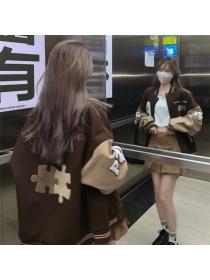 Korean style Coffee Winter coat for women