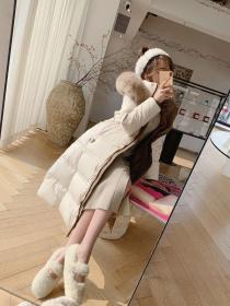Korea style Winter fashion Long Down jacket 