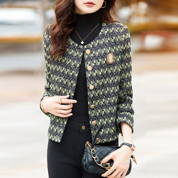 Korea style Autumn fashion Elegant Woolen coat