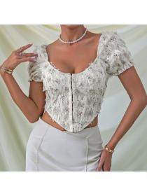 Sexy Low-cot Short sleeve Corset for women