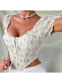 Sexy Low-cot Short sleeve Corset for women