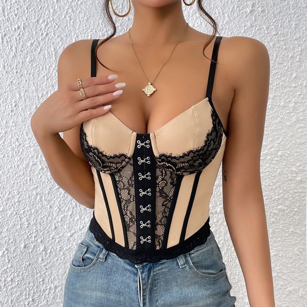 European style Sexy Low-cot Backless Lace Corset