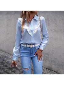European style Casual Long sleeve blouse 
