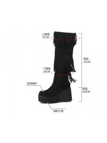 New style Winter Fashion Wedge heels Tassel boots 