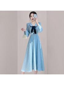 Korea style Fashion Slim Long sleeve dress 