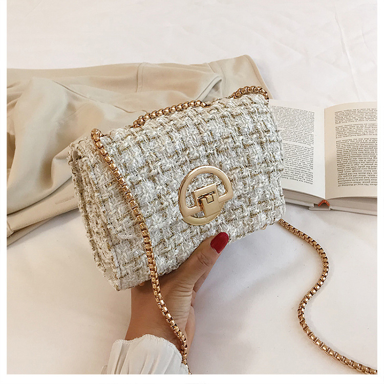 Ins Luxury Casual handbags Tweed Shoulder bag