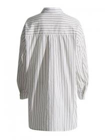 European style Elegant Chic Loose Long Stripe Shirt 