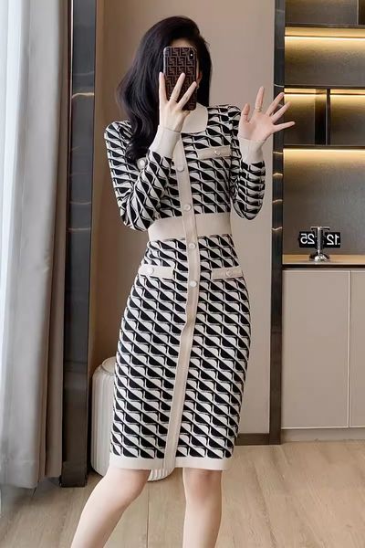 Korea style Fashion Winter Warm Knitting dress