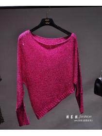 Sexy Off shoulder Long sleeve Knitted Top