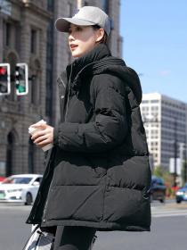 Simple style Winter Warm Loose Down jacket