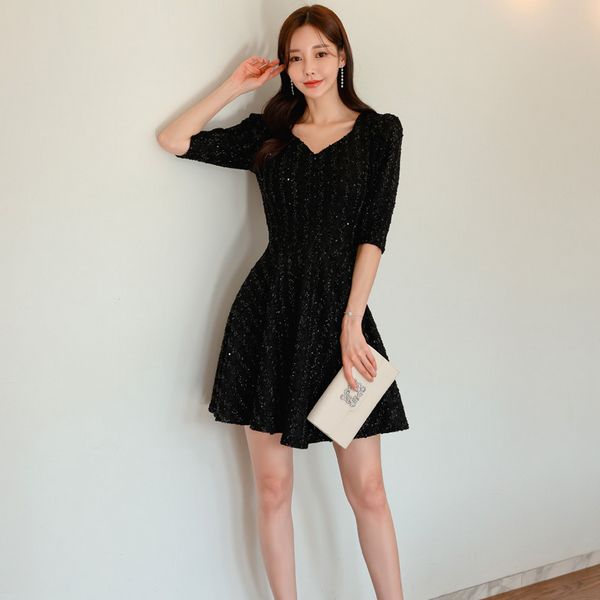 Korea style Fashion Elegant A-line dress