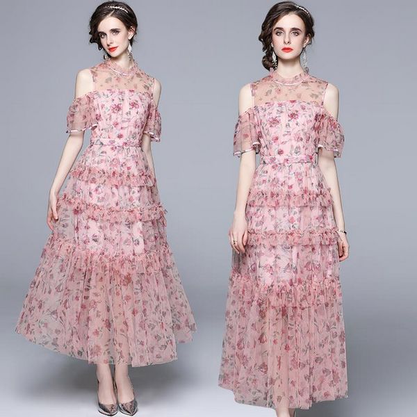 European style Sexy Floral Long dress