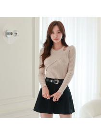 Korea style Sexy V collar Knitting Top