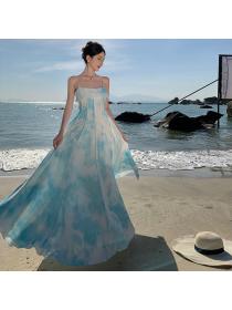 Korea style Sexy Beach dress Maxi dress 