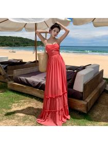 Fashion Luxury Backless Beach dress Maxi dress 