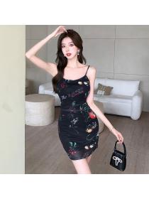 Fashion style Sexy Floral Slim dress for women