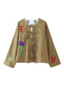 Vintage style Embroidery Cardigans