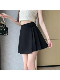 Vintage style Summer Fashion Pleated A-line skirt 