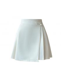 Vintage style Summer Fashion Pleated A-line skirt 