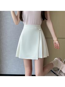 Vintage style Summer Fashion Pleated A-line skirt 