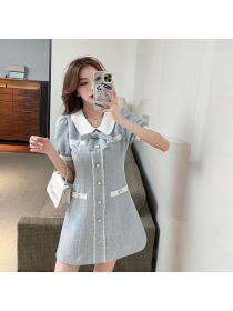 Korea style Summer Slim Elegant A-line dress 