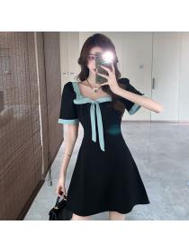 Summer fashion Square neck A-line dress for women