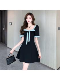 Summer fashion Square neck A-line dress for women