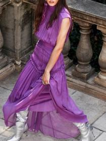 European Style Chiffom Sleeveless dress 
