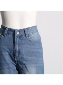 European Style High waist Slim Denim Pants 