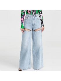 European Style Fashion High waist Jeans