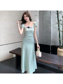 Korea style Summer Eelgant Short sleeve dress 