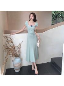 Korea style Summer Eelgant Short sleeve dress 