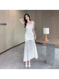 Korea style U collar Luxury Fishtail dress 
